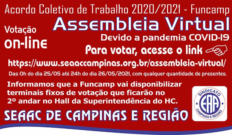 Assembleia virtual Seaac
