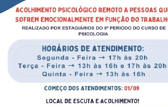 Estudantes de Psicologia da PUC-Campinas vão iniciar atendimento especial em saúde mental do(a) Trabalhador(a)