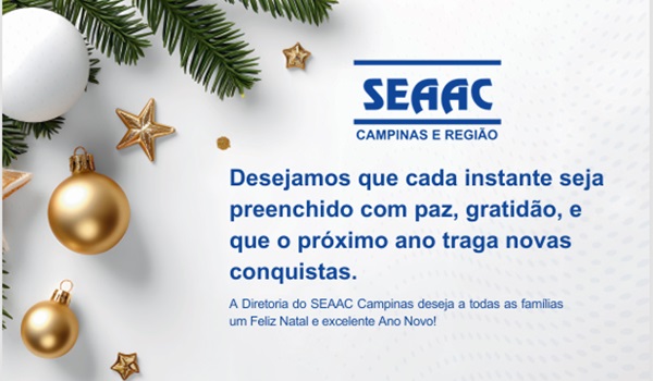 SEAAC Campinas fechará durante recesso de fim de ano entre meio dia de 19 de dezembro e 4 de janeiro