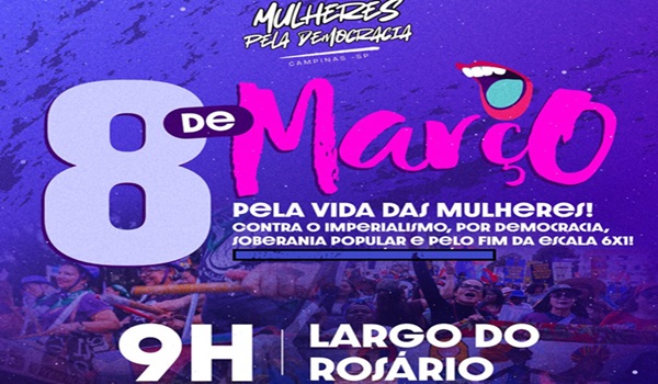 Diretoras do SEAAC Campinas participarão de ato pelo Dia Internacional da Mulher